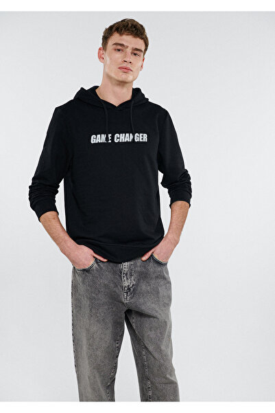 Mavi Game Changer Baskılı Siyah Sweatshirt 8810868-900