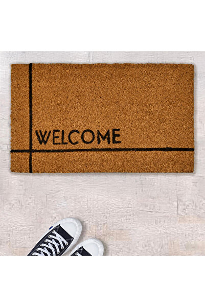 GizHome Giz Home Welcome Kapı Önü Paspası - Bej - 35x60 cm