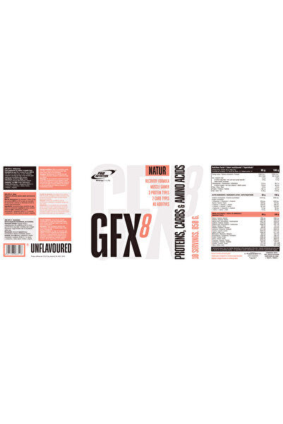 Pro Nutrition Mix proteic GFX-8, Fără aromă, 850g