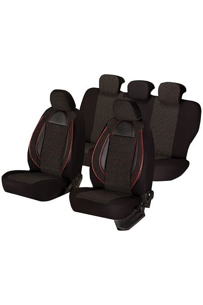 SMARTIC Huse scaune auto, Racing, 11 piese, compatibile airbag, rabatabile, 3 straturi de material
