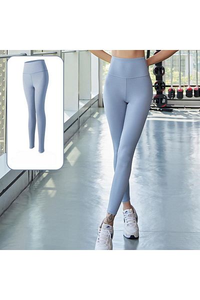 Generic Solid Color High Waist Sports Leggings Yoga Pants