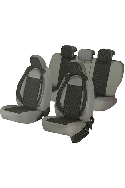 SMARTIC Car seat covers, Racing, 11 pieces, airbag compatible, foldable, 3 layers of material