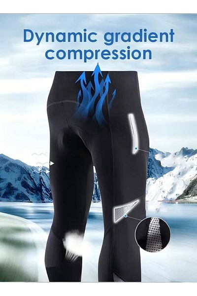 Generic Thickened Cycling Compression Tights, Reflective Cycling Pants, Gel Thickened Cycling Tights