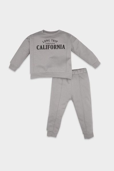 DeFacto Baby Boy Cotton Sweatshirt and Tracksuit Set - Text Printed, Seasonal D6262A5Ns