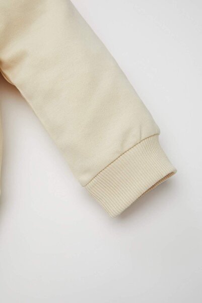 DeFacto Baby Boy Printed Seasonal Cotton Sweatshirt Tracksuit Top and Bottom Set D6264A5Ns