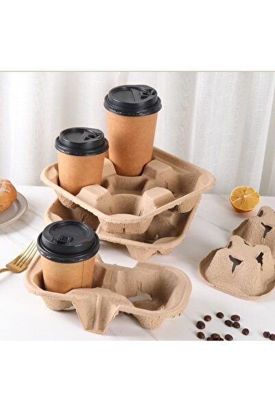 cemkar food & packaging Karton Bardak Taşıyıcı Viyol 4'lü-260 adet