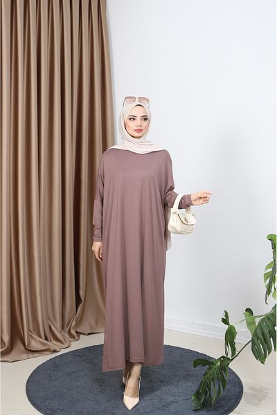 NİSUM MODA Combed Bat Sleeve Dress