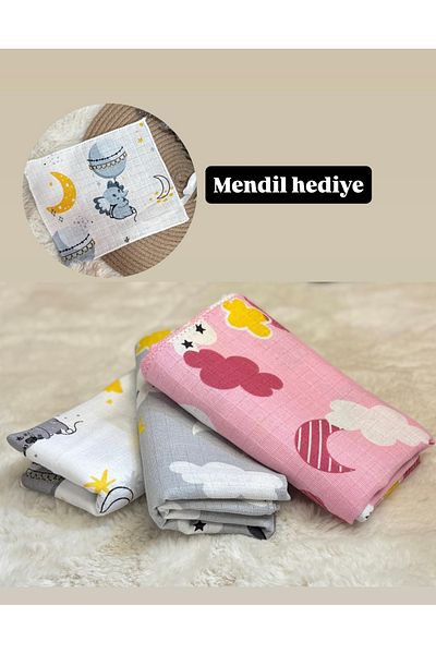 Thiff Multi-Purpose Baby Muslin Cover Set of 3