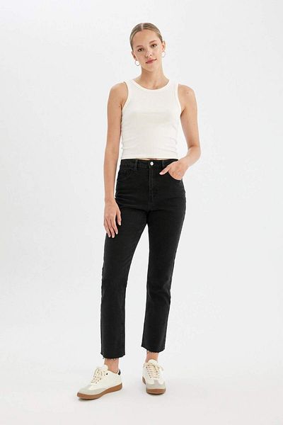 DeFacto Mary Vintage Straight Fit Ψηλόμεσο Παντελόνι Jean C6382AX24AU