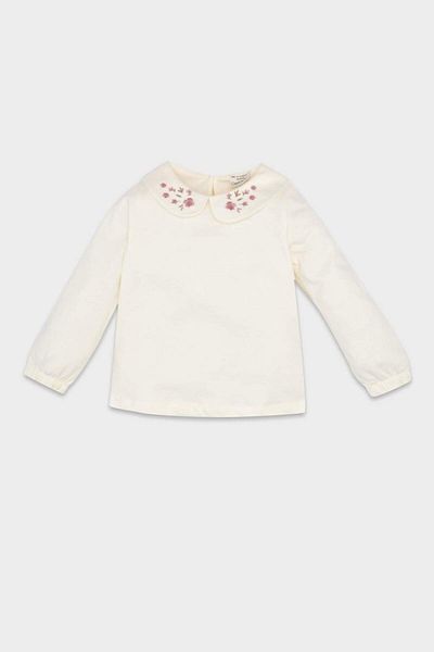 DeFacto Baby Mädchen 2-teiliges Set Babykragen Langarm T-Shirt geknöpftes Salopet-Kleid D3681A524AU