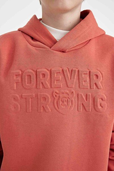 DeFacto Erkek Çocuk Kapüşonlu Baskılı Sweatshirt C9791A824AU