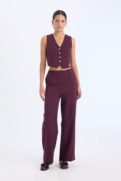 DeFacto Regular Fit V Neck Blazer Vest E2364Ax24Au