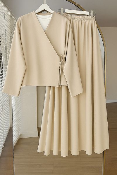LİNA TESETTÜR Skirted double suit
