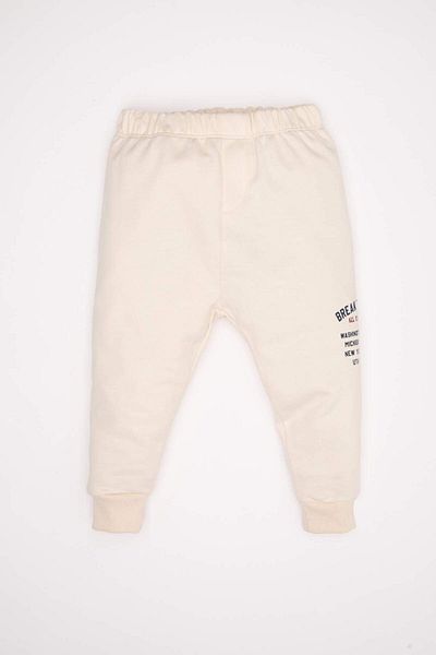 DeFacto Set de 2 piese pentru bebeluși, hanorac școlar cu decolteu imprimat, pantaloni de sport pentru jogger cu talie elastică D2598A