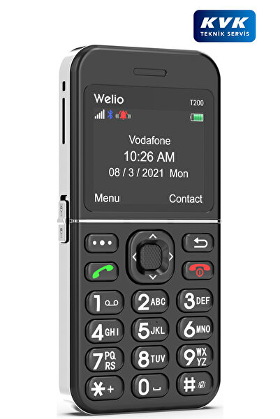 Welio WKEY T200 Tuşlu Cep Telefonu Kameralı Asker Telefonu Yaşlı Cep Telefonu (KVK GARANTİLİ)