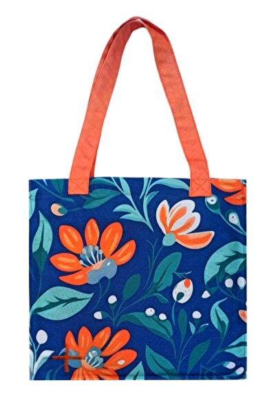 wolo حقيبة كتف - صديقة للبيئة - يومية - أنيقة - رياضية - حقيبة شاطئ - أوراق برتقالية خضراء - وولو