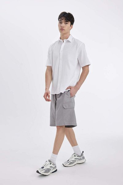 DeFacto Cargo Fit Parachute Bermuda Shorts B5677Ax24Sm