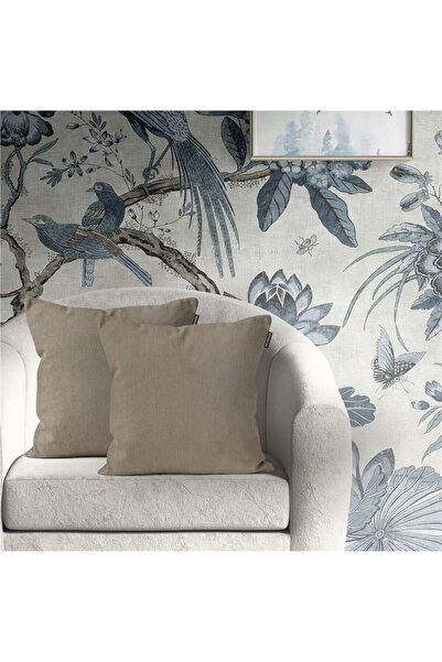 GOCCIA HOME 2'li Kadife Dokulu Kırlent Kılıfı Vizon