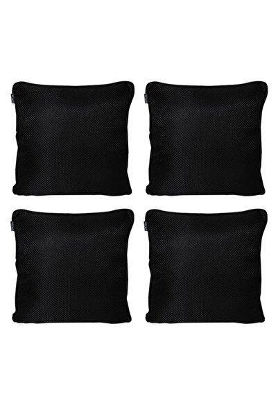 GOCCIA HOME Husă de pernă decorativă din 4 piese, cu textură de răchită, moal...