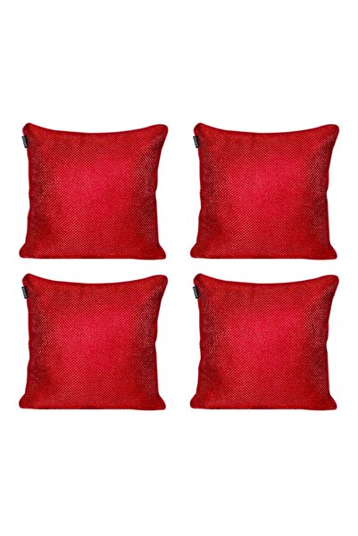 GOCCIA HOME Husă de pernă decorativă din 4 piese, cu textură de răchită, moal...