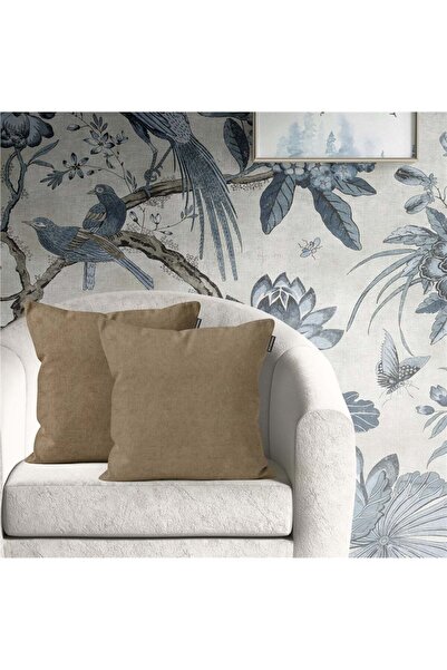 GOCCIA HOME 2'li Kadife Dokulu Kırlent Kılıfı Camel