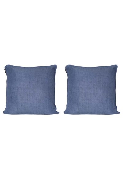 GOCCIA HOME Set de 2 huse de pernă cu nervuri cu design special, albastru petrol