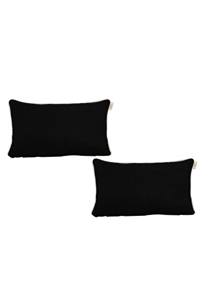 GOCCIA HOME Husă de pernă decorativă din 2 piese, cu bordură, stil boem, moal...