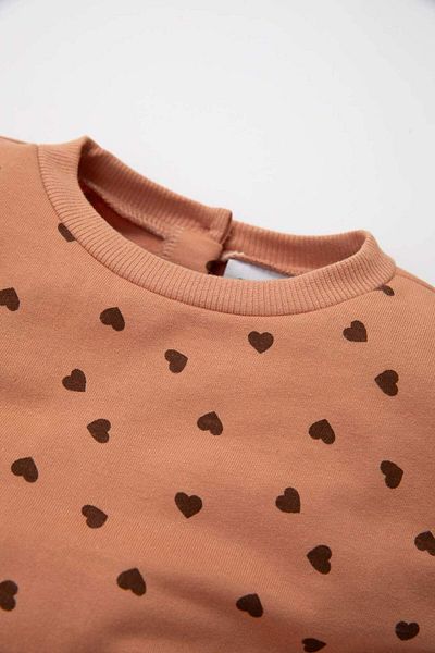 DeFacto Langärmliges, gepunktetes Baby-Mädchenkleid – D1708a524au