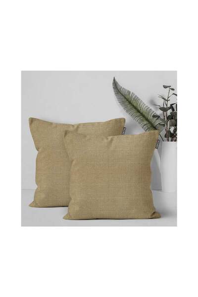 GOCCIA HOME 2-Piece Cushion Cover Linen Look Soft Sofa Backrest Can Be Gifted...