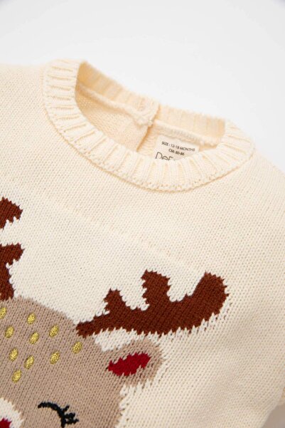 DeFacto Kız Bebek Baskılı Kazak Tayt 2'li Takım C8461a524wn