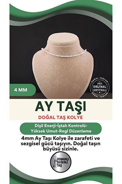 OSMANLI DEĞERLİ TAŞ قلادة حجر القمر 4 ملم