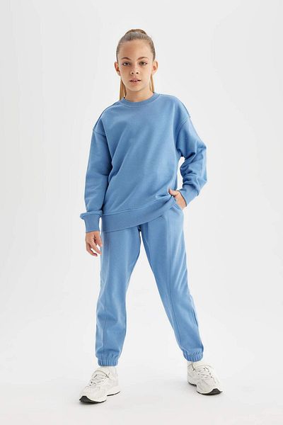 DeFacto Pantaloni de sport pentru școală Jogger pentru fete cu talie elastică și buzunare C7671a824au