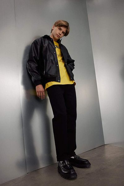 DeFacto Blugi negri Straight Fit pentru băieți - buzunare, picior drept C3682a824au