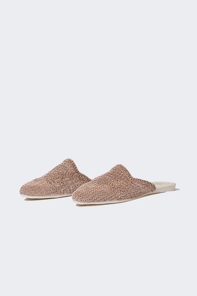 DeFacto Damen-Hausschuhe mit flacher Sohle und Strohoptik D5686AX24SM