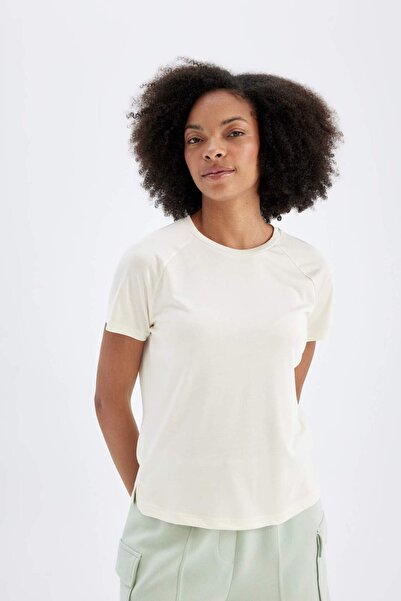 DeFacto DeFactoFit - Αθλητικό μπλουζάκι με κοντό μανίκι με λαιμόκοψη D1280AX24HS