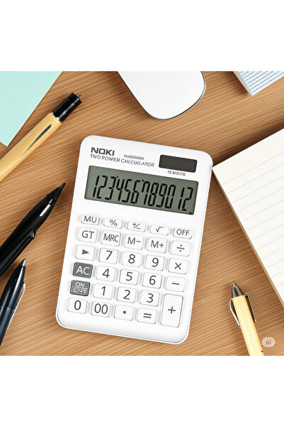 Noki Hesap Makinesi 12 Hane Beyaz H-mc007bn