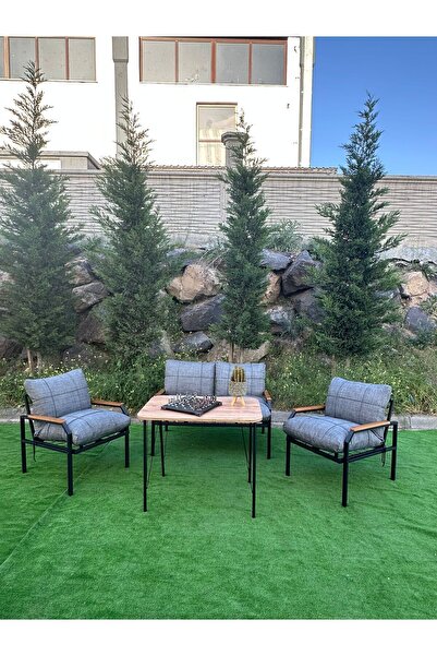 Huga Metal Kutay Balkon, Bahçe, Cafe Metal Koltuk Takımı 2 1 1 Masalı