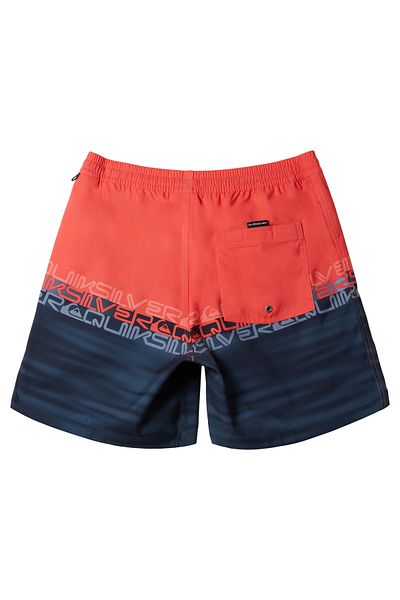 Quiksilver Costum de baie pentru băieți, pantaloni scurți de volei - Quicksilver Wordblock, Yth14, AQBJV03051