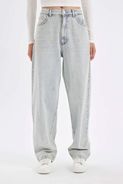 DeFacto Baggy Fit Yüksek Bel Uzun Jean Pantolon D3894AX24HS