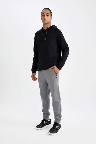 DeFacto DeFactoFit Standard Fit Kapuzen-Sport-Sweatshirt mit Taschen D0926AX24AU
