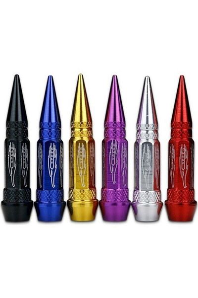 Universal Μυτερό κάλυμμα βαλβίδας Bullet Valve Cap 4 τεμαχίων κόκκινο
