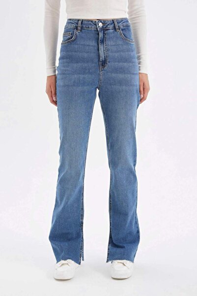 DeFacto Blugi lungi Slit Slim Flare - C7621AX24AU