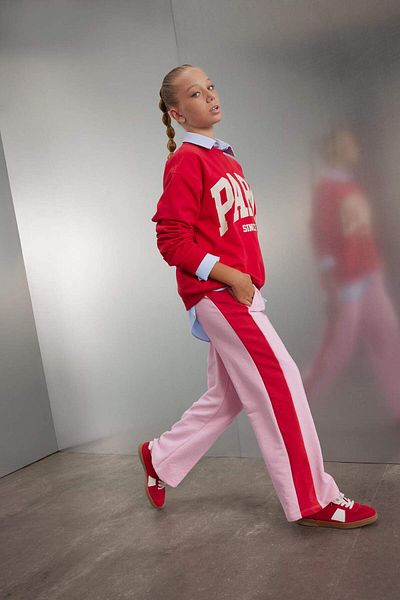 DeFacto Mädchen Farbe Blockiert Breites Bein Weites Bein Sweatpants C9673a824au