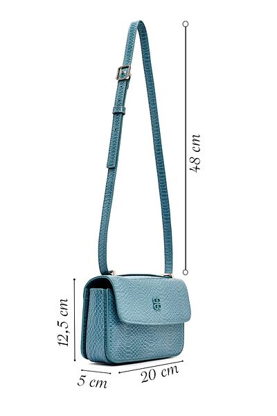 Derimod Women's Blue Printed Long Strap Crossbody Bag 25Sbd252540