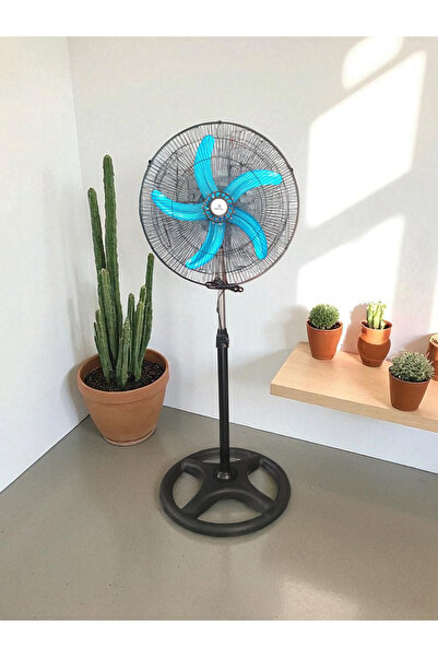 DEXTEL 18" Sanayi Tipi Metal Pervaneli 5 Kanatlı Stand Fan Vantilatör 80W - D...