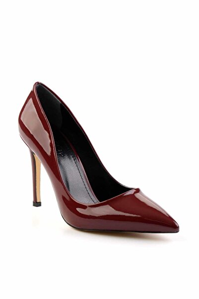 Bambi Bordo Kadın Klasik Topuklu Ayakkabı K01667200008