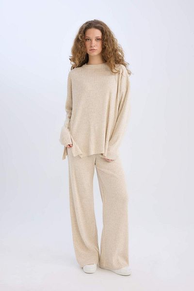 DeFacto Relax Fit Crew Neck Dlhý rukáv Horný pás Elastické Dlhé Spodné D5232osy
