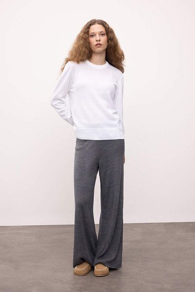 DeFacto Tricotaj Relax Fit Pantaloni Basic Solid Talie elastică picioare largi V0088AZ24AU