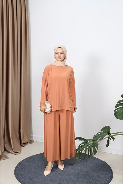 NİSUM MODA Comfortable Sandy Pants Suit