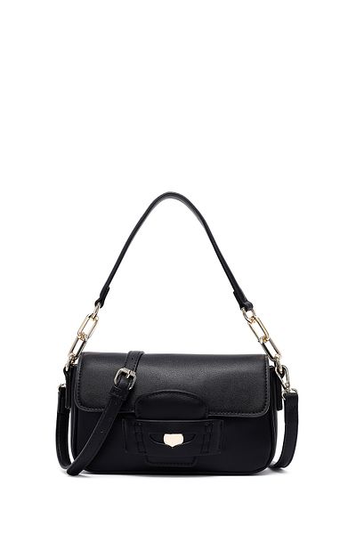 Derimod Women's Black Long Strap Shoulder Bag 25Sbd251018